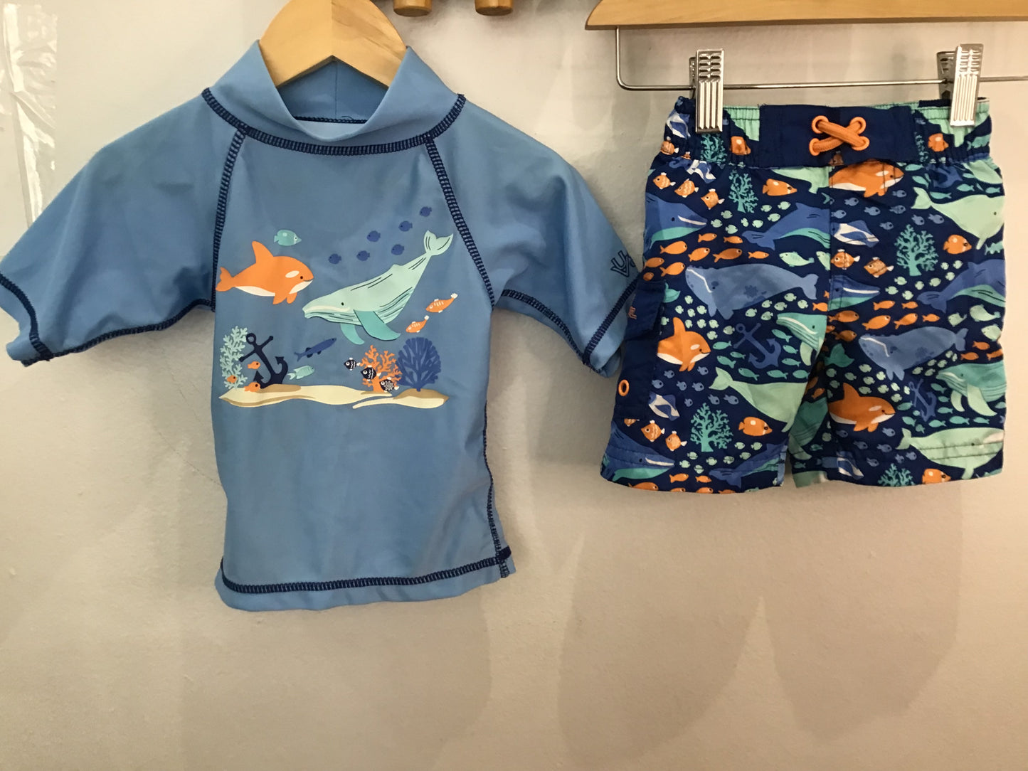 Swimset whale two piece 12-18m