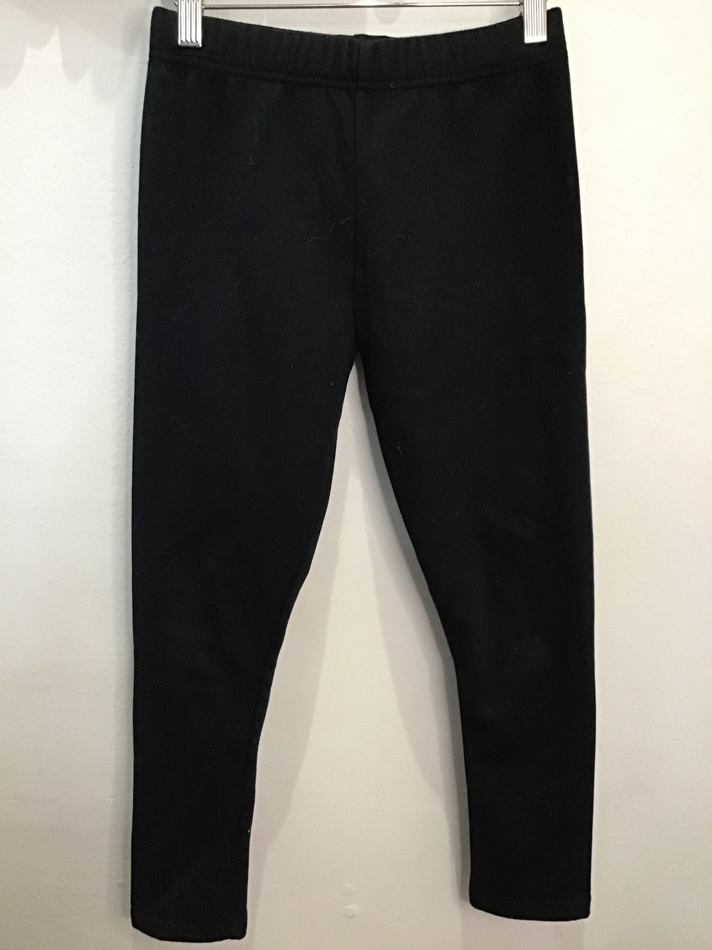 Black fleece lined leggings 10y