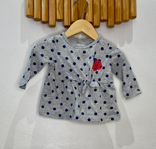 Dots ladybug tee 6m