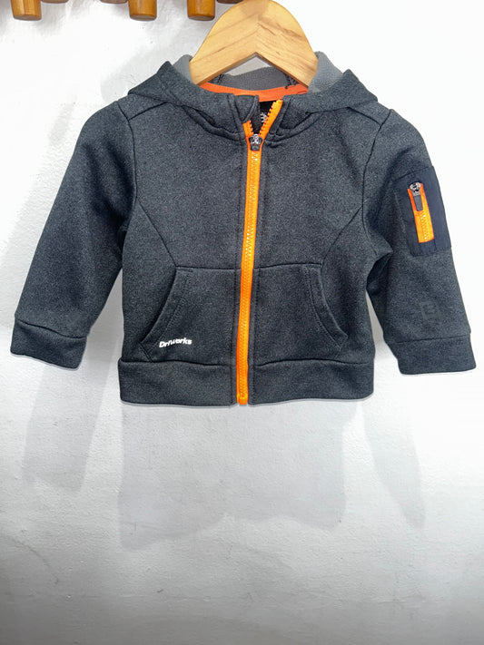 Black and orange zip-up 12m
