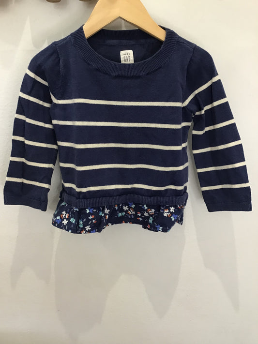 Blue lightweight stripe sweater 2y