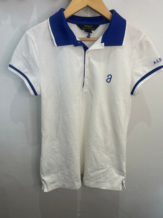 White activewear polo 12-14y