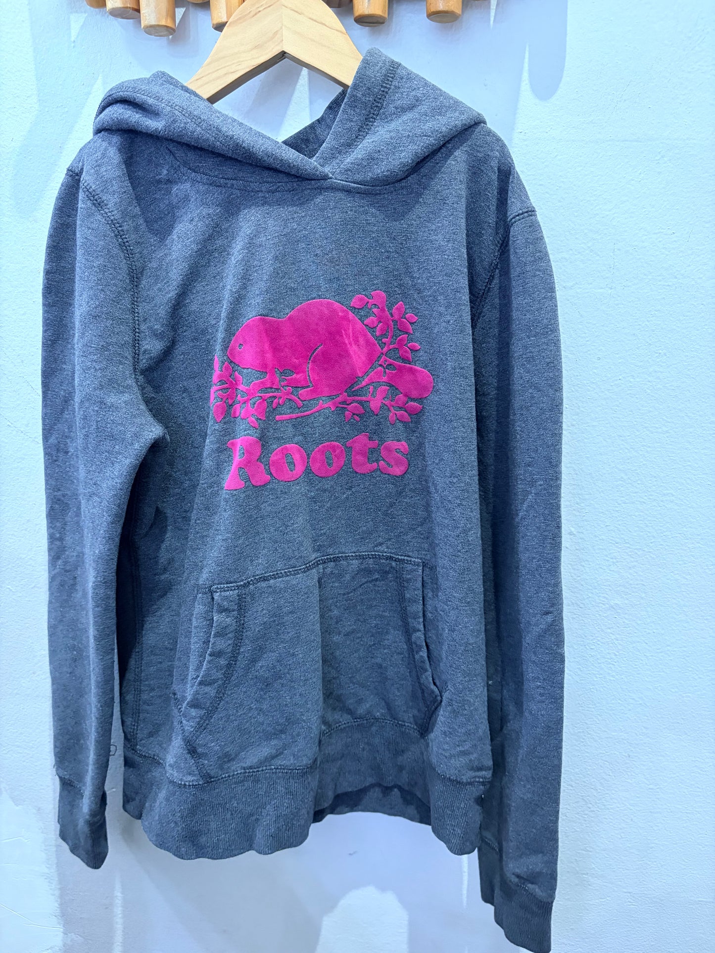 Roots hot pink hoodie 11-12y