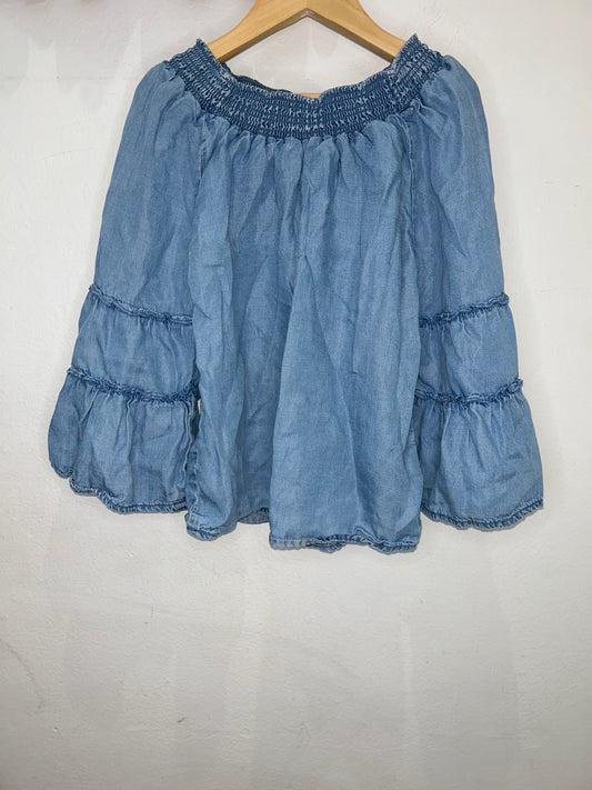 Chambray blouse 7y