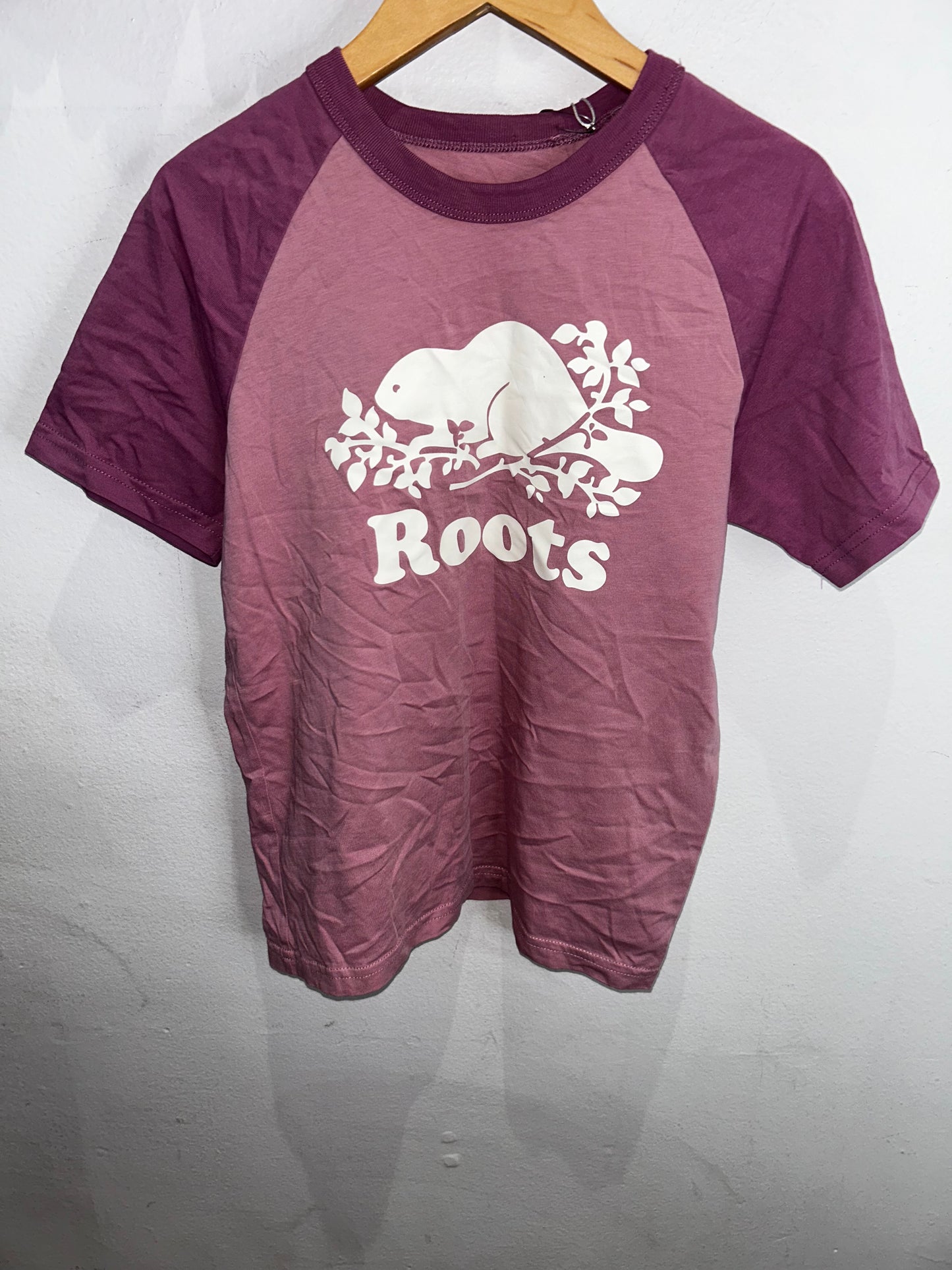 Roots mauve tee 7-8y