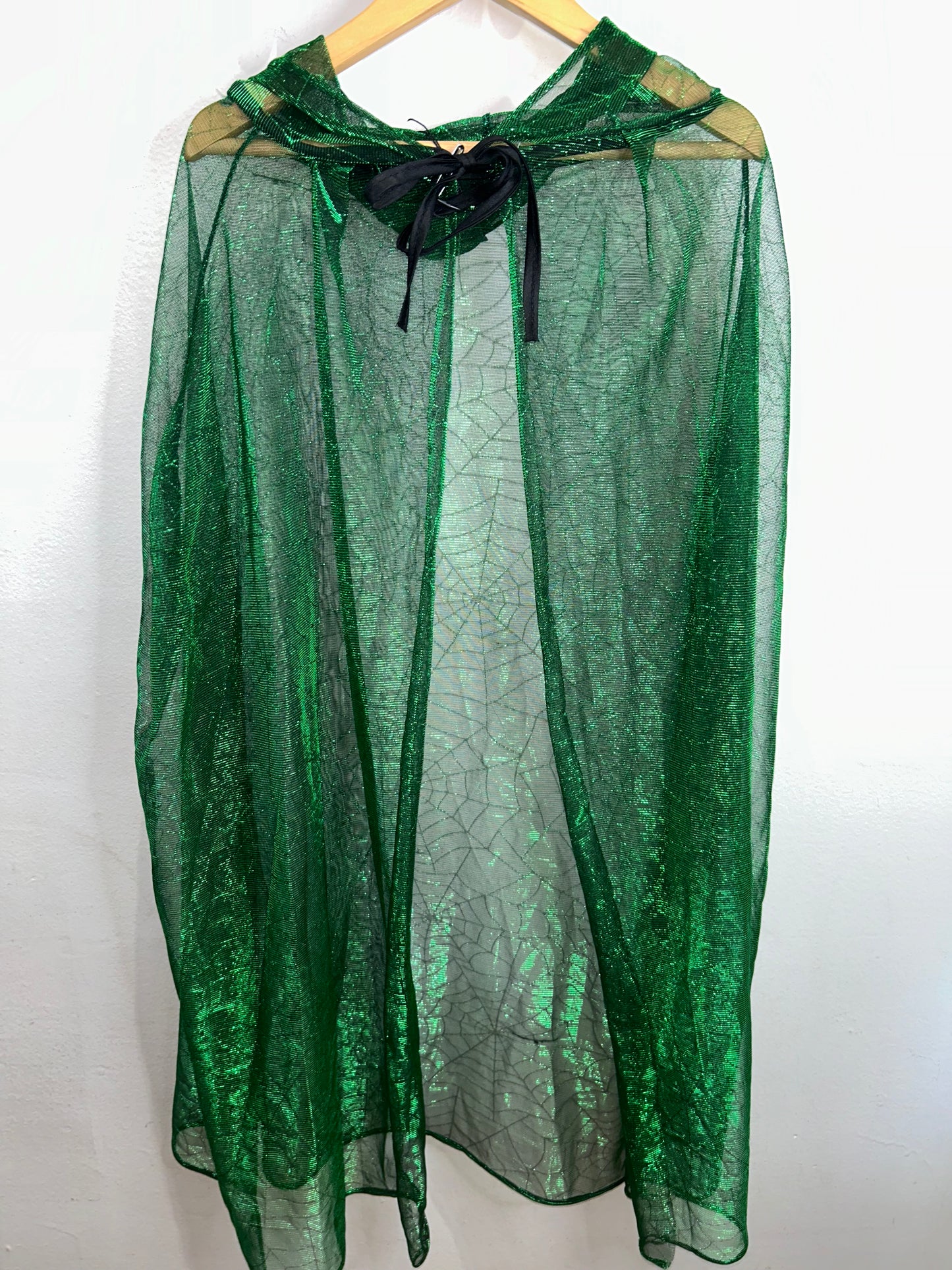 Green sparkly cape