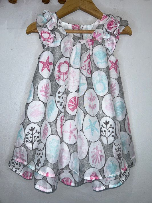 Deuxpardeux seashells dress 2y