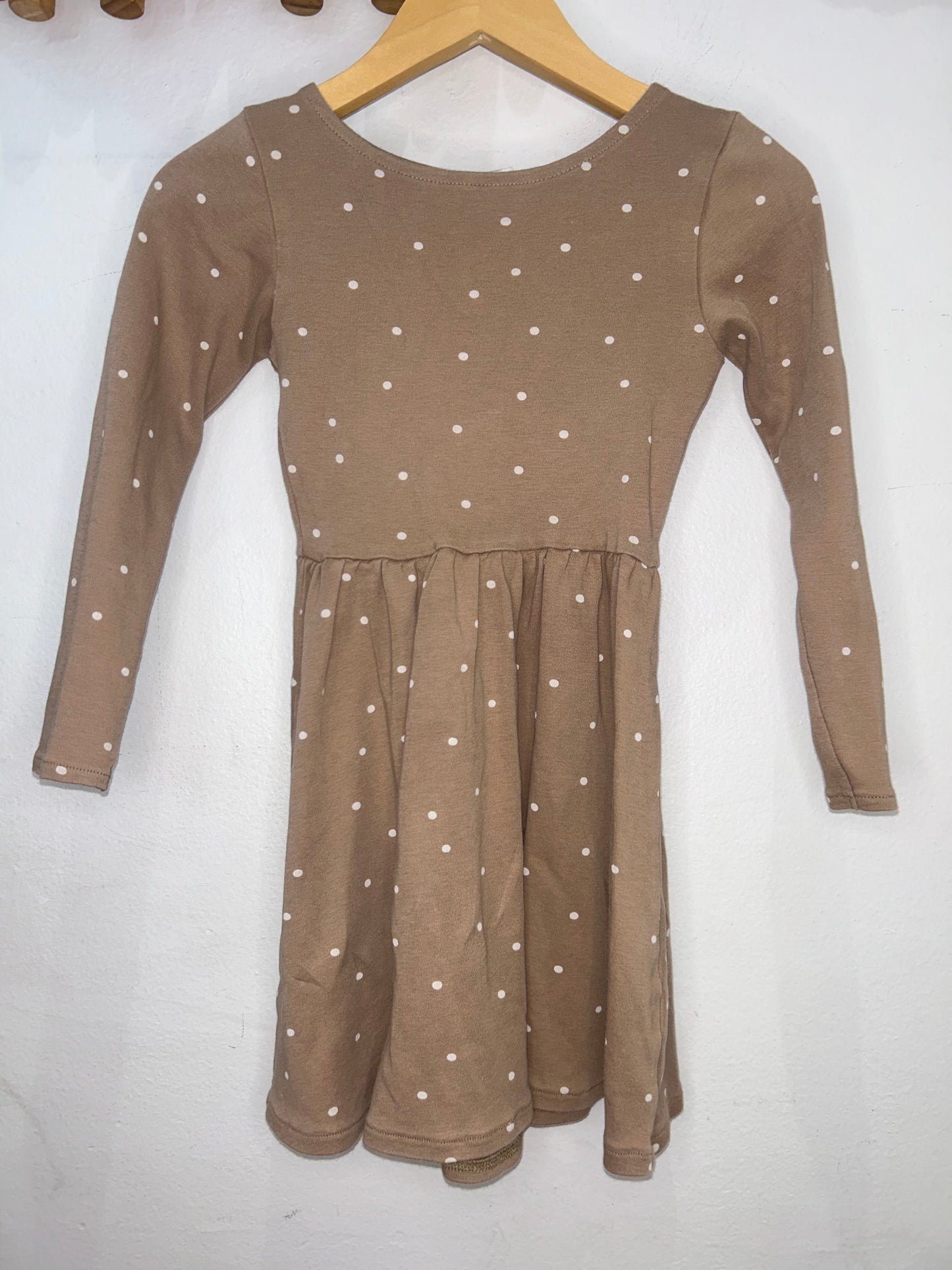 Colored Organics Brown dots dress 6y