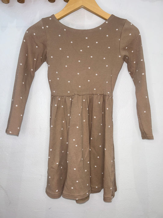 Colored Organics Brown dots dress 6y