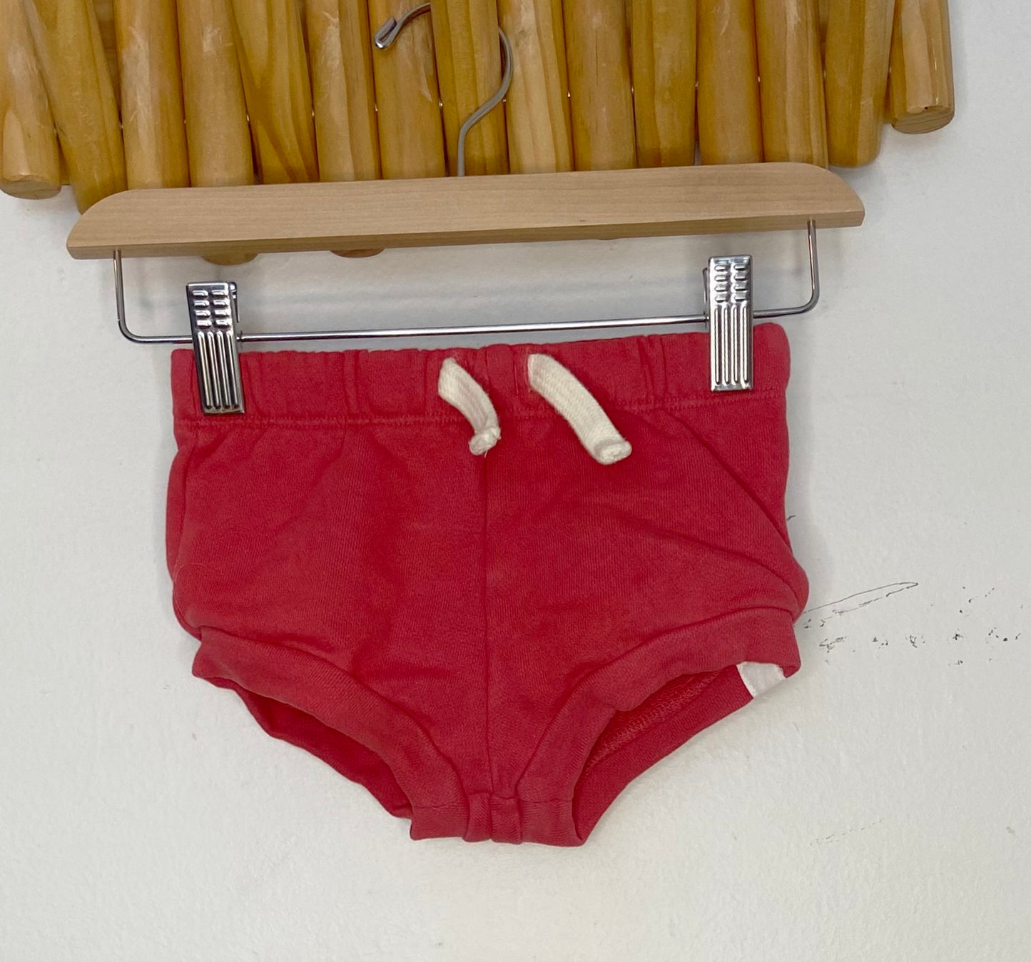 Red jogger bloomers 6-9m