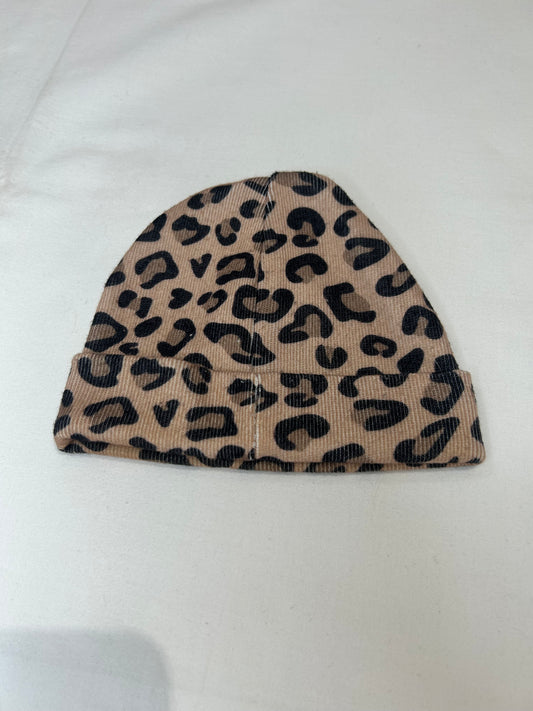 Herschel leopard hat - newborn