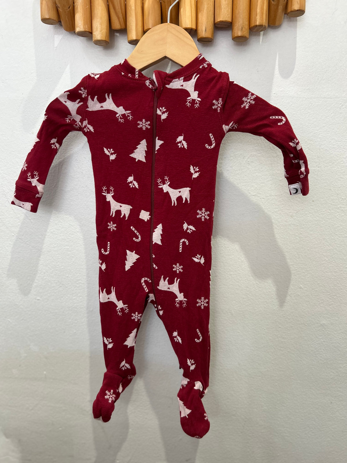Christmas Deer red sleeper 3-6m