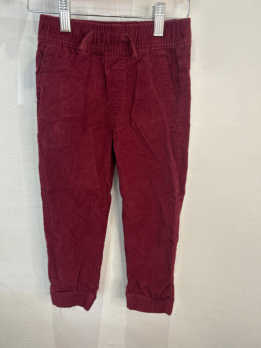 Wine corduroy pants 4y