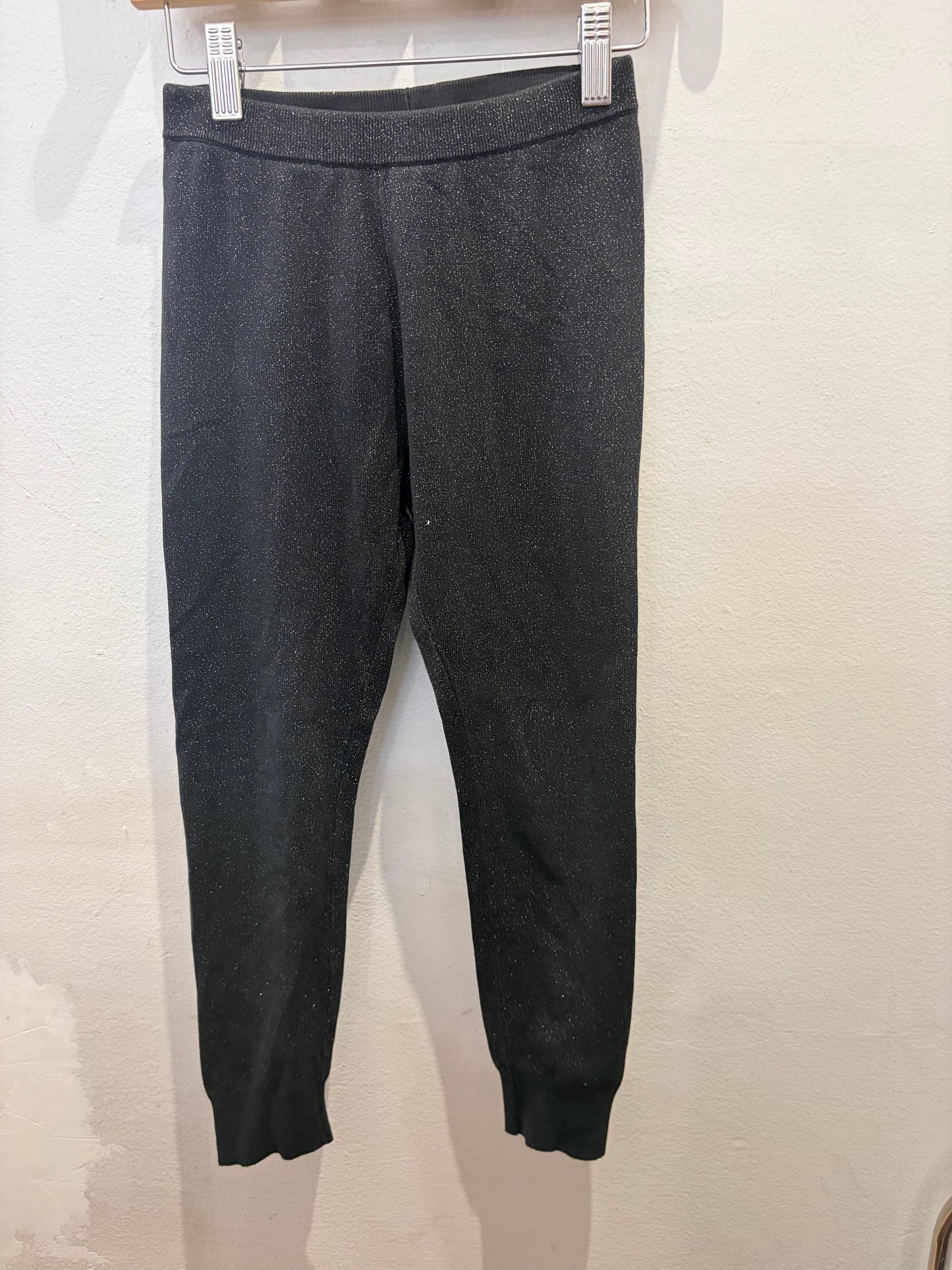 Black sparkly footless tights 8-9y