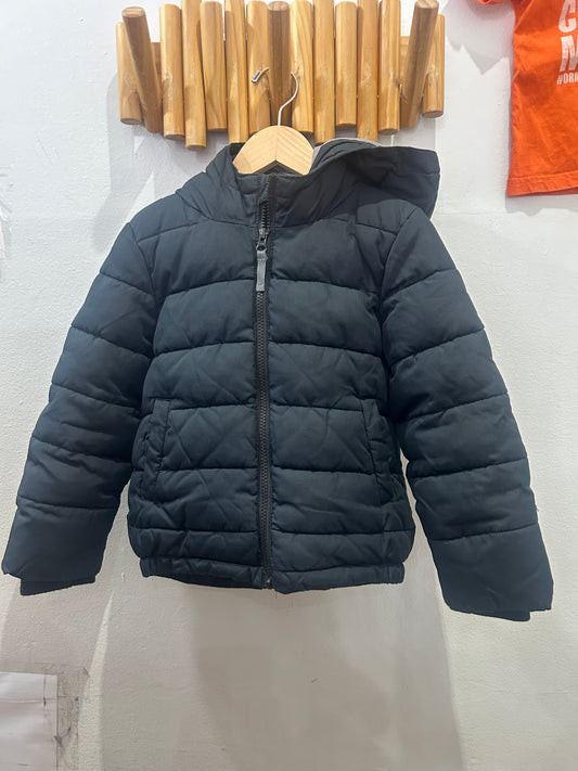 Primary black puffer jacket 4-5y