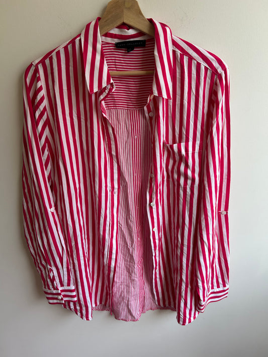 Pink stripes shirt L