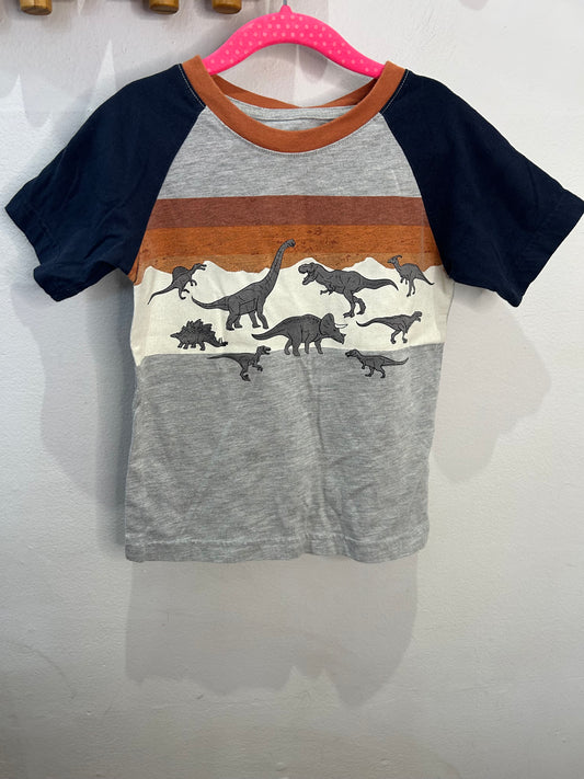 Dinos orange and grey tee 5y