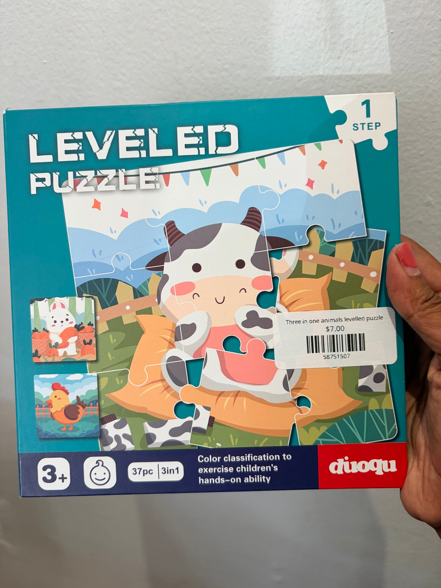 Three in one animals levelled puzzle