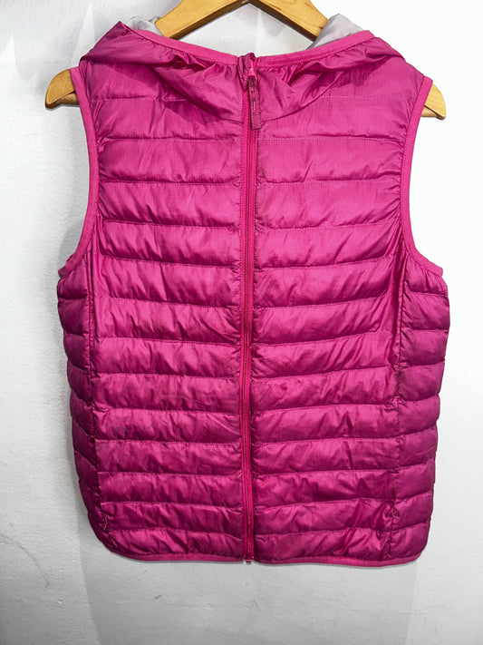 Packable pink puffer vest 9-10y