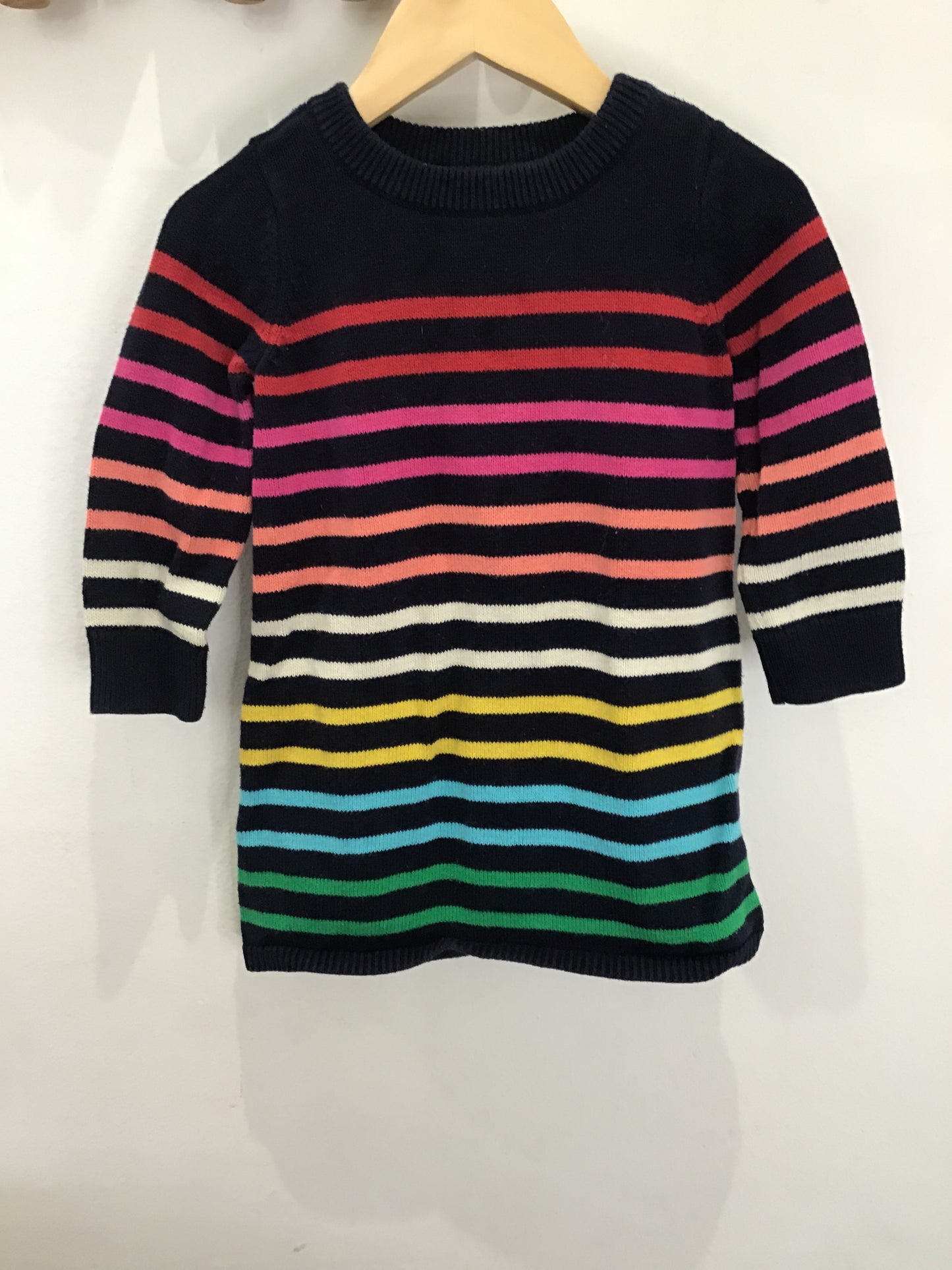 Colourful stripes sweater dress 18-24m