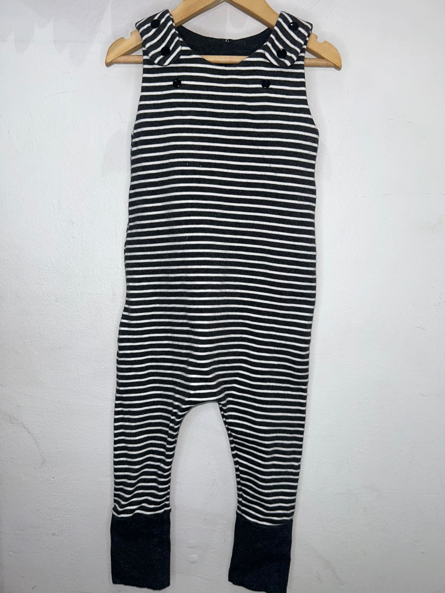 Cherry Cheeks handmade romper grey 1-3y