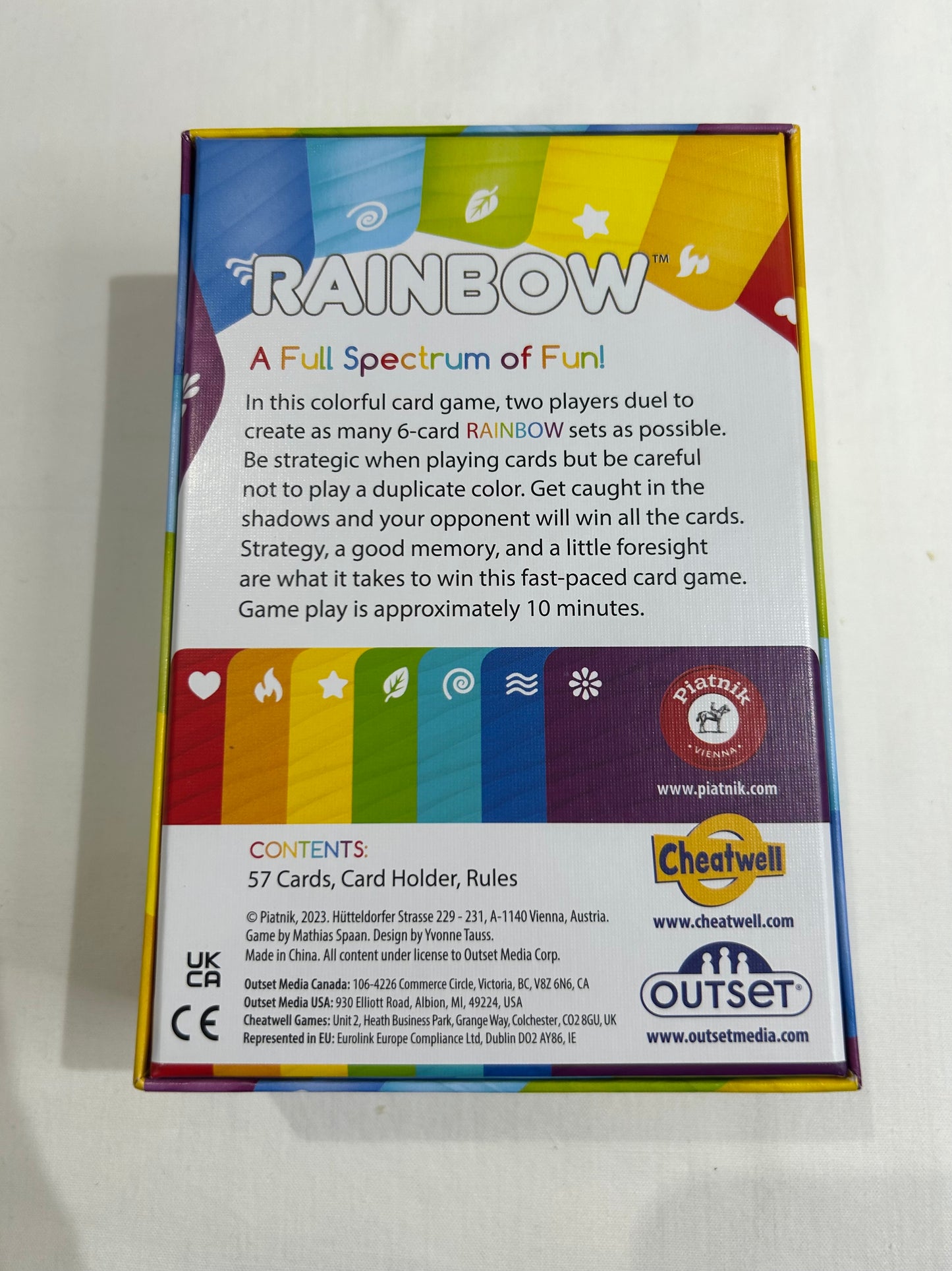 Outset rainbow card game