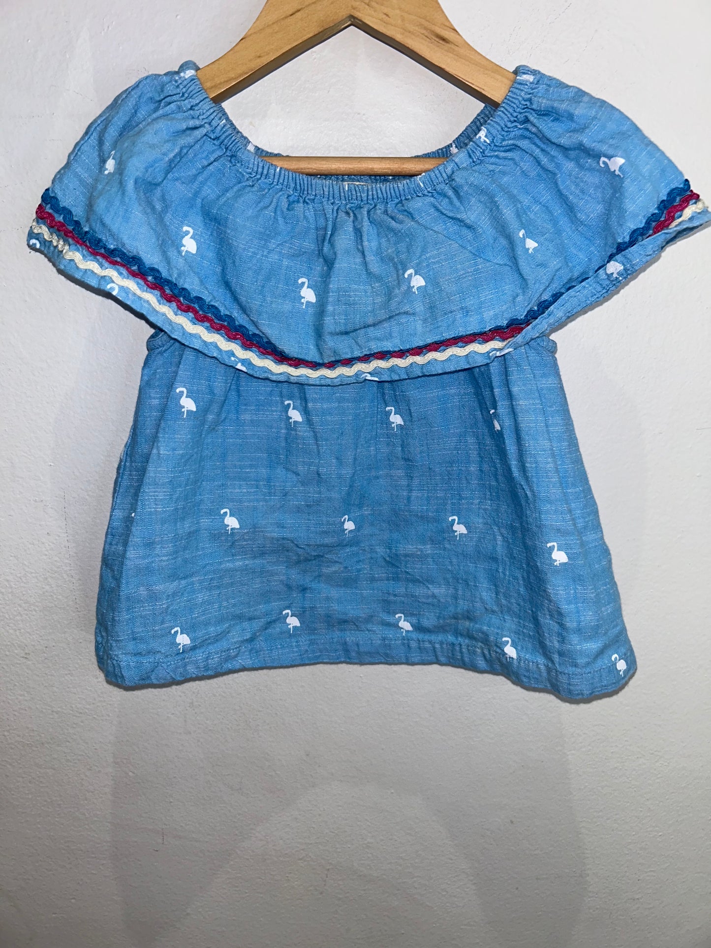 Hatley flamingos blouse 4y