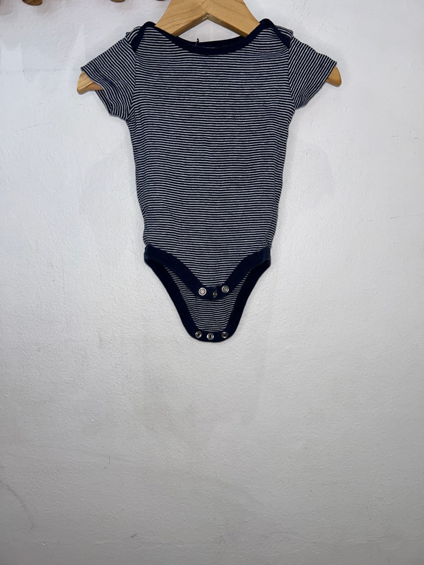 Blue stripe onesie 3-6m
