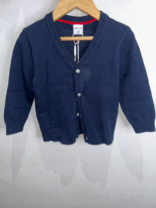 Navy cardigan 24m NEW