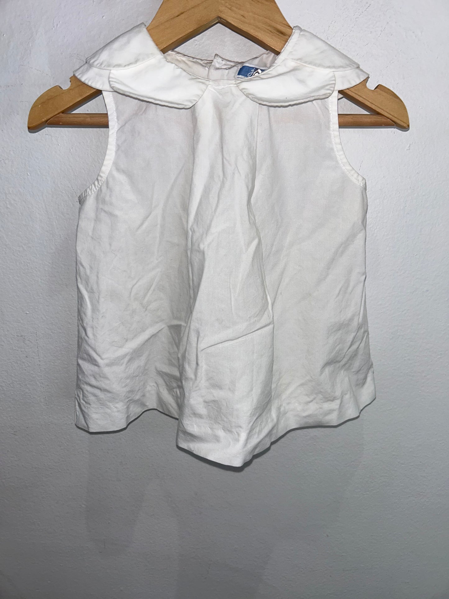 White poplin collared tanktop 24m