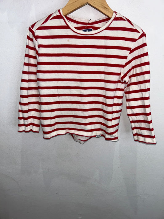 Red stripes longsleeve 4y