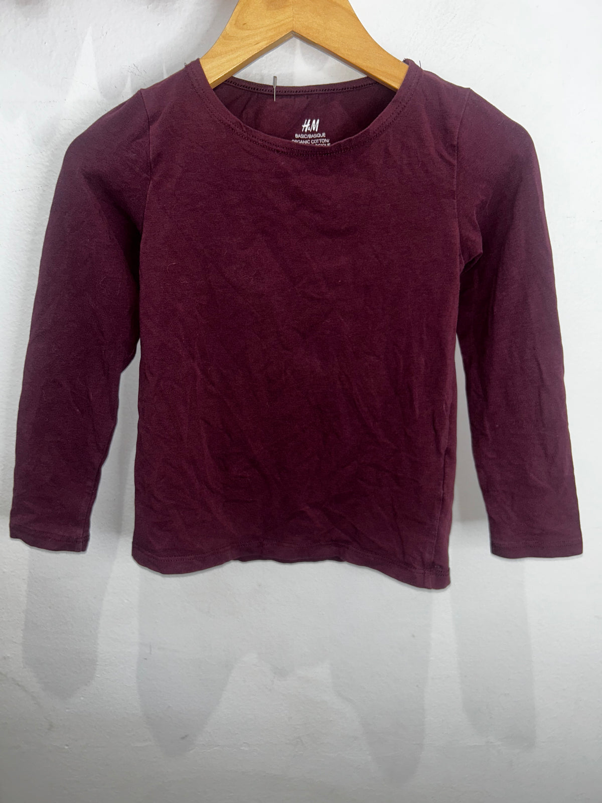 Maroon stretchy longsleeve 4-6y