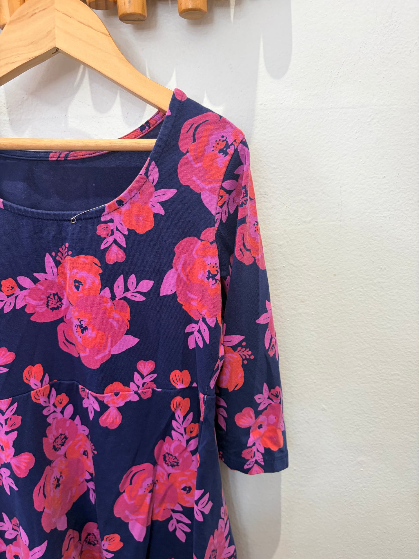 Roses longsleeve dress 7-8y