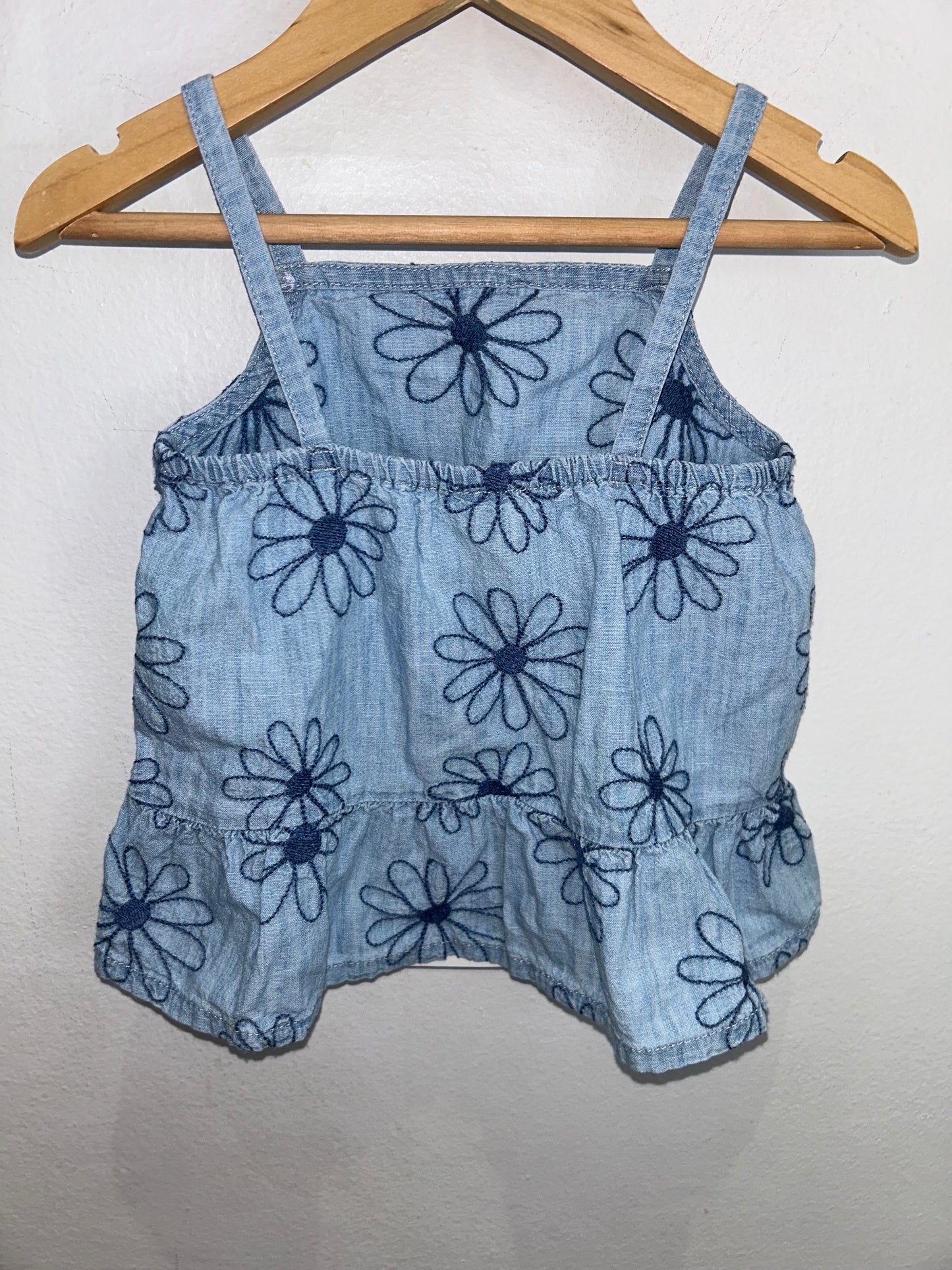 Embroider denim tanktop 3y
