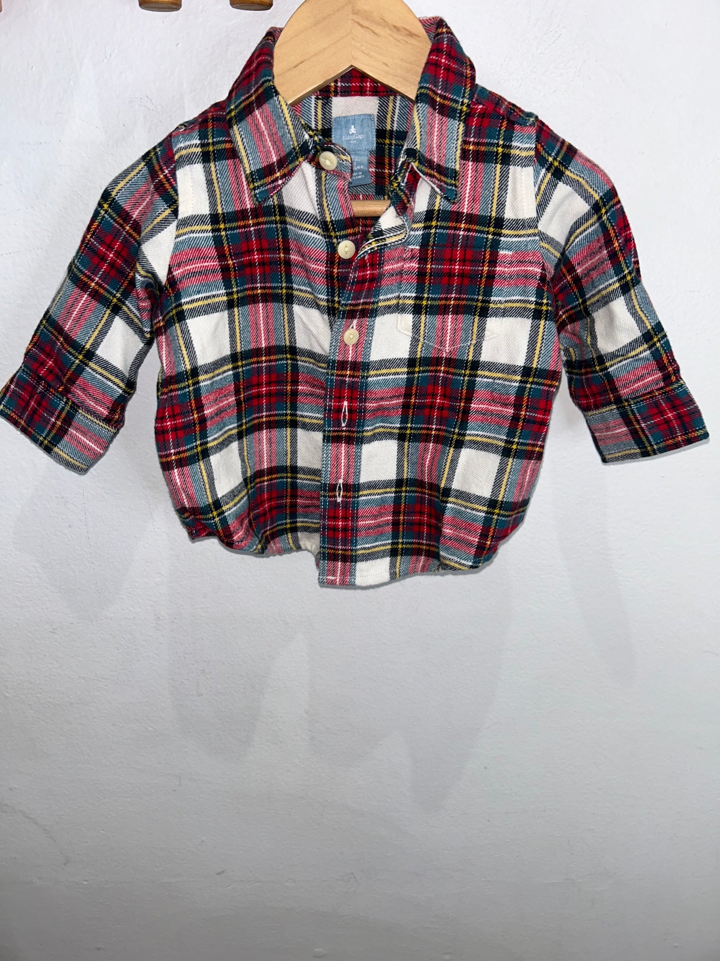Plaid flannel shirt 3-6m