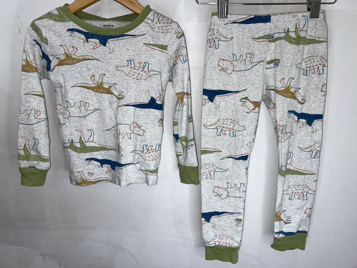 Grey dino pyjamas 4y