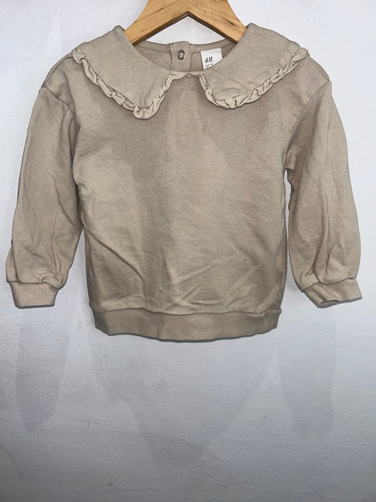 Beige collared pullover 18-24m