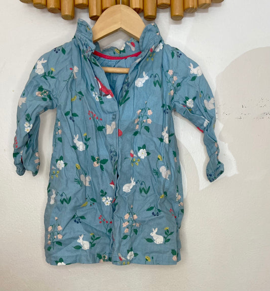 Boden blue bunny dress 12m