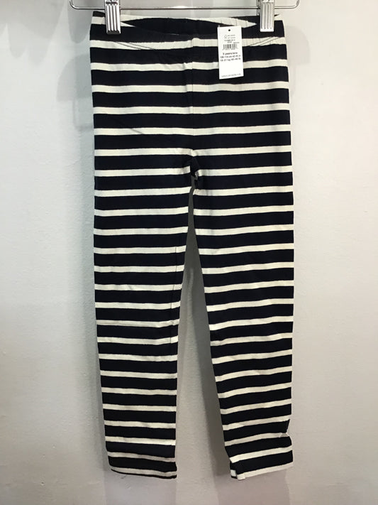 Leggings black stripes 5y NEW