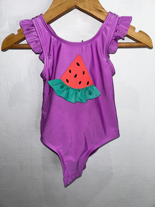 Purple watermelon swimsuit 12-18m