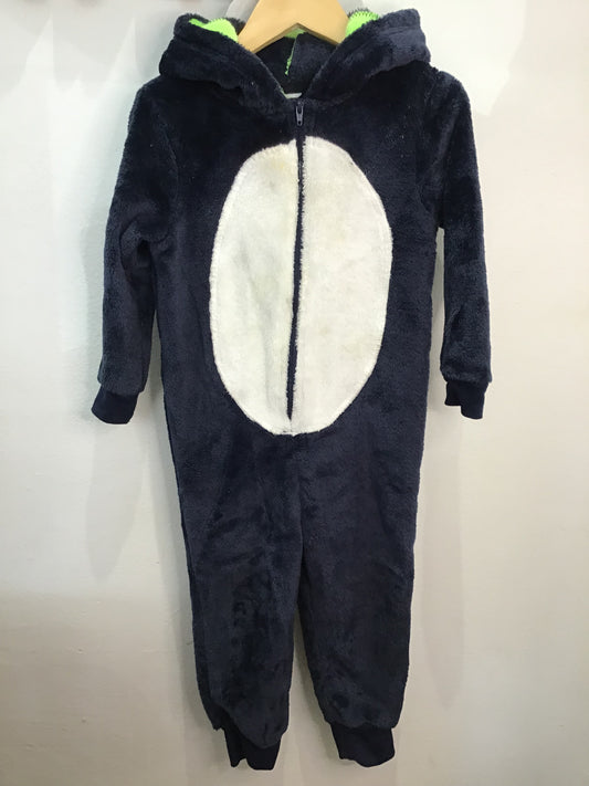 Fleecy monster romper 2y