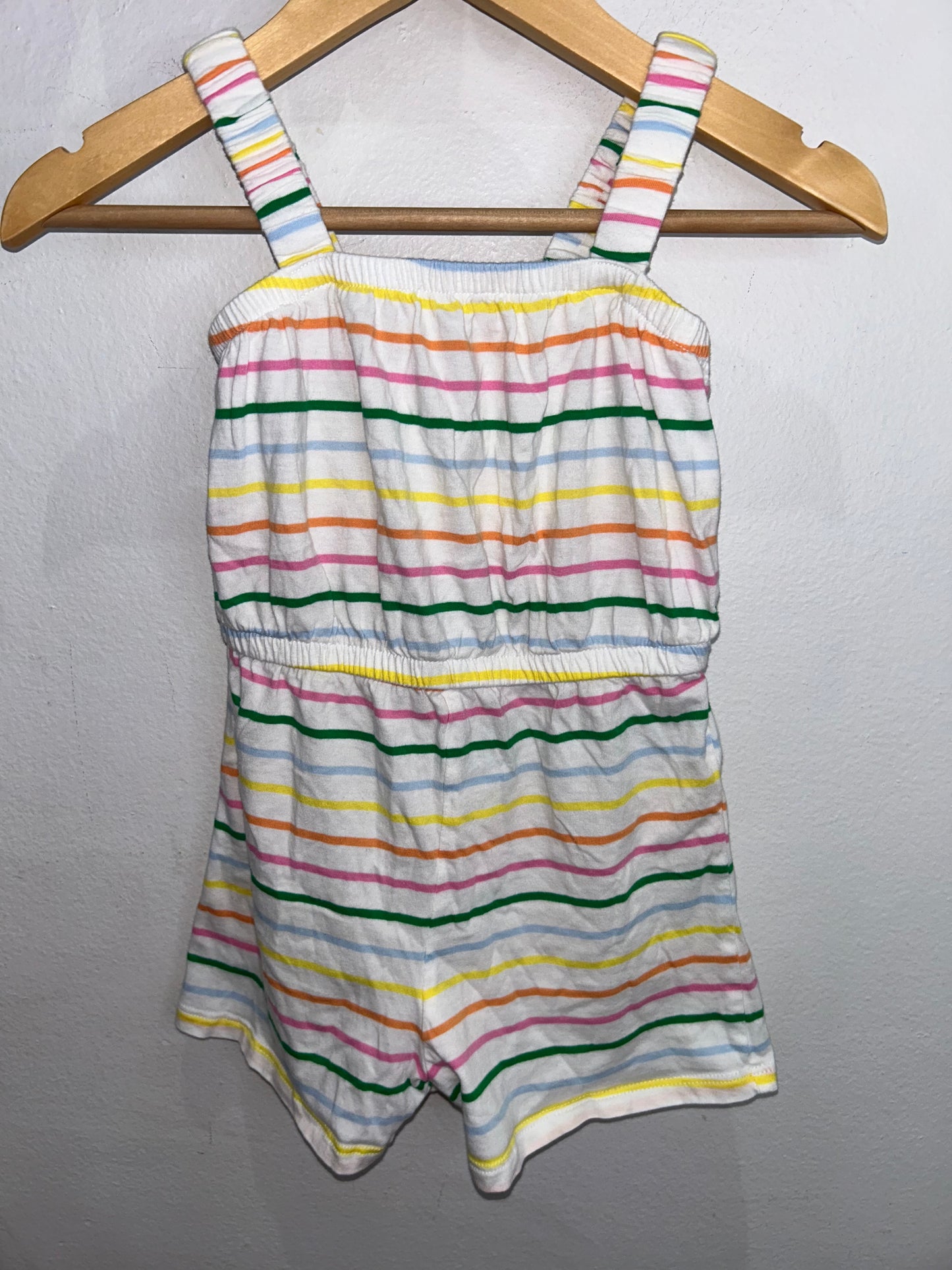 Striped shorty romper 3y