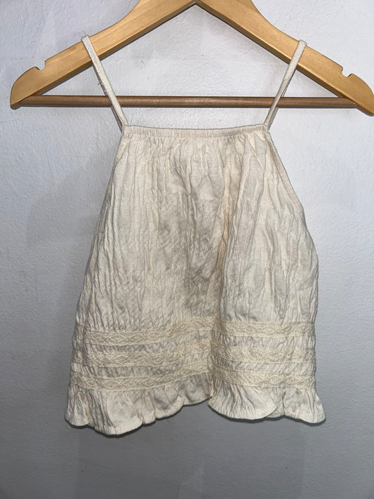 Cream textured tanktop 13-14y