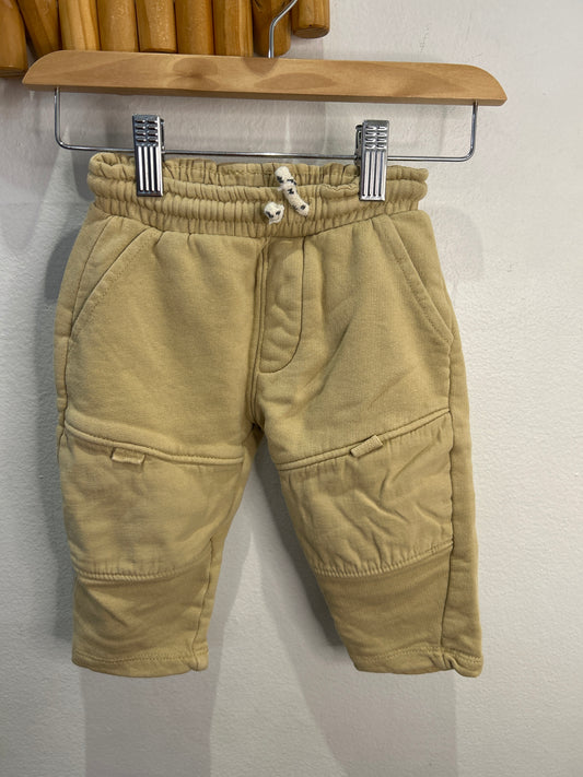 Tan joggers with knee detail 9-12m