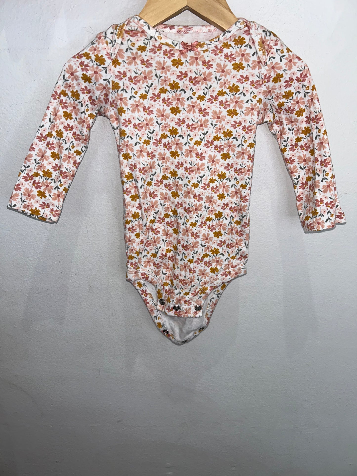 Mustard flowers onesie 12m