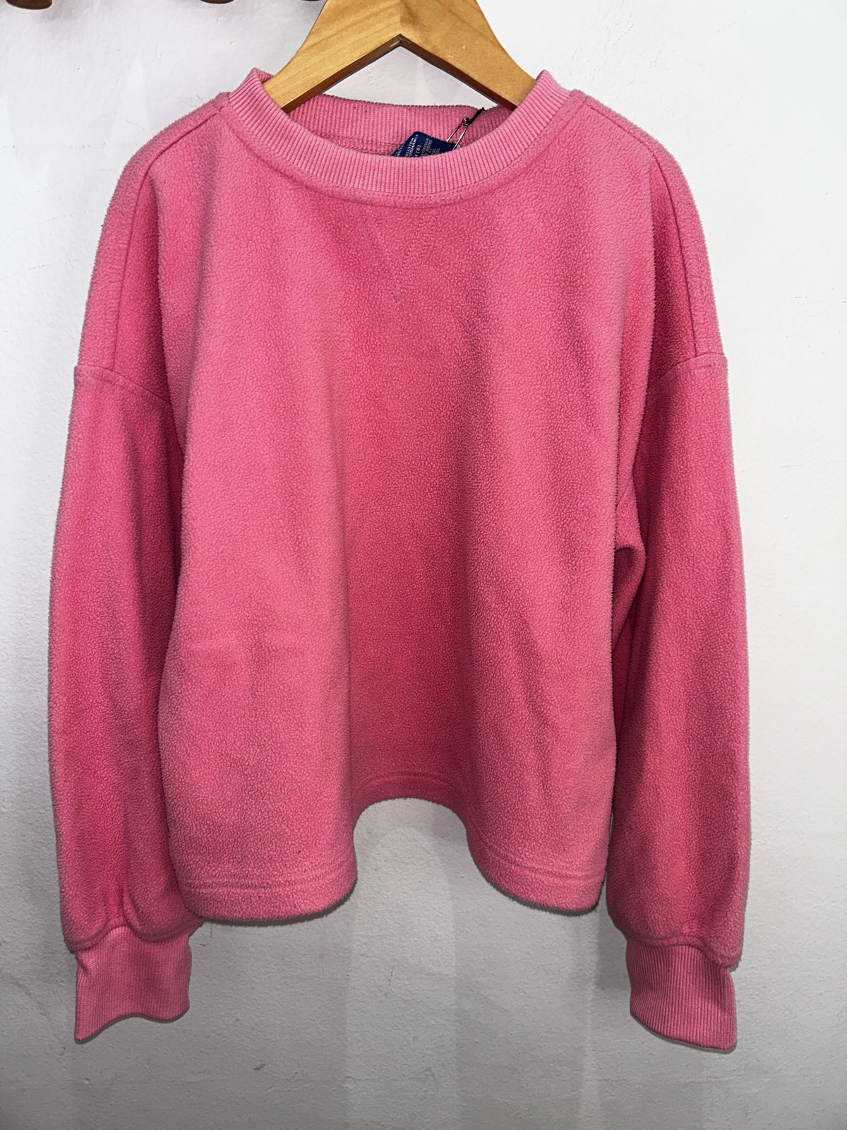 Pink fleece pullover 8y