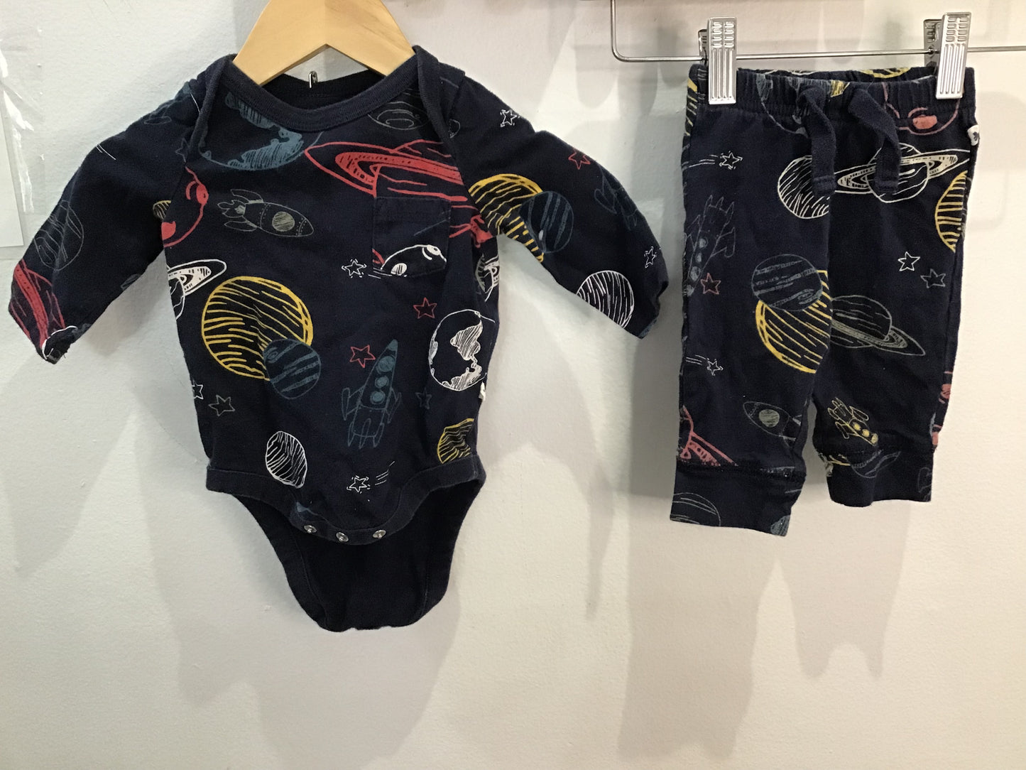 Outer space onesie set 0-3m