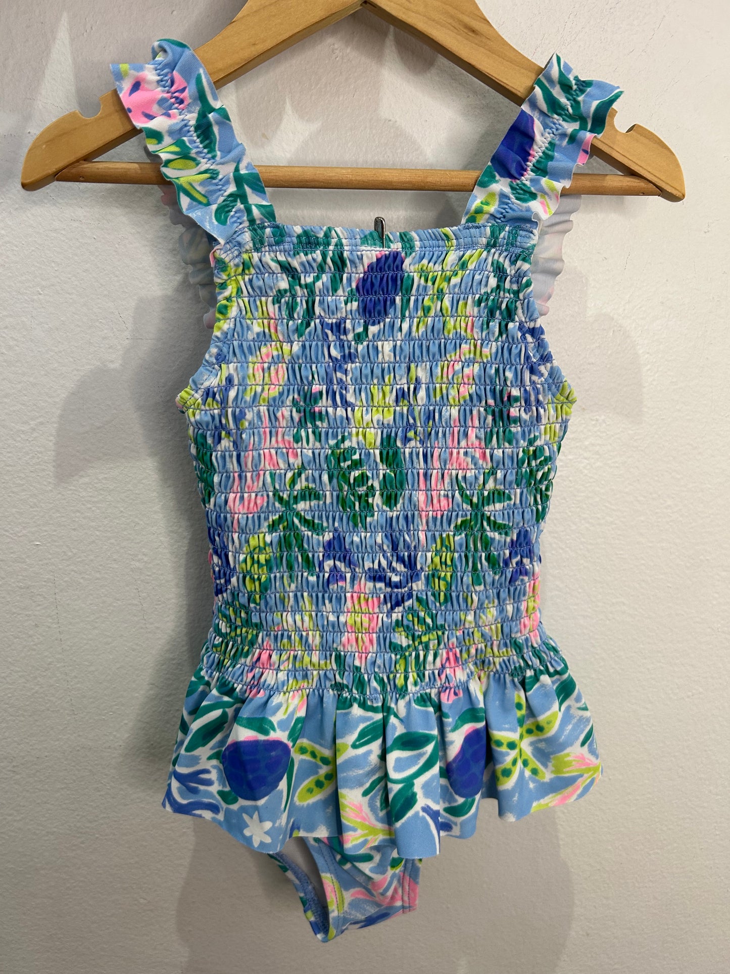 Smocked swimsuit 3y