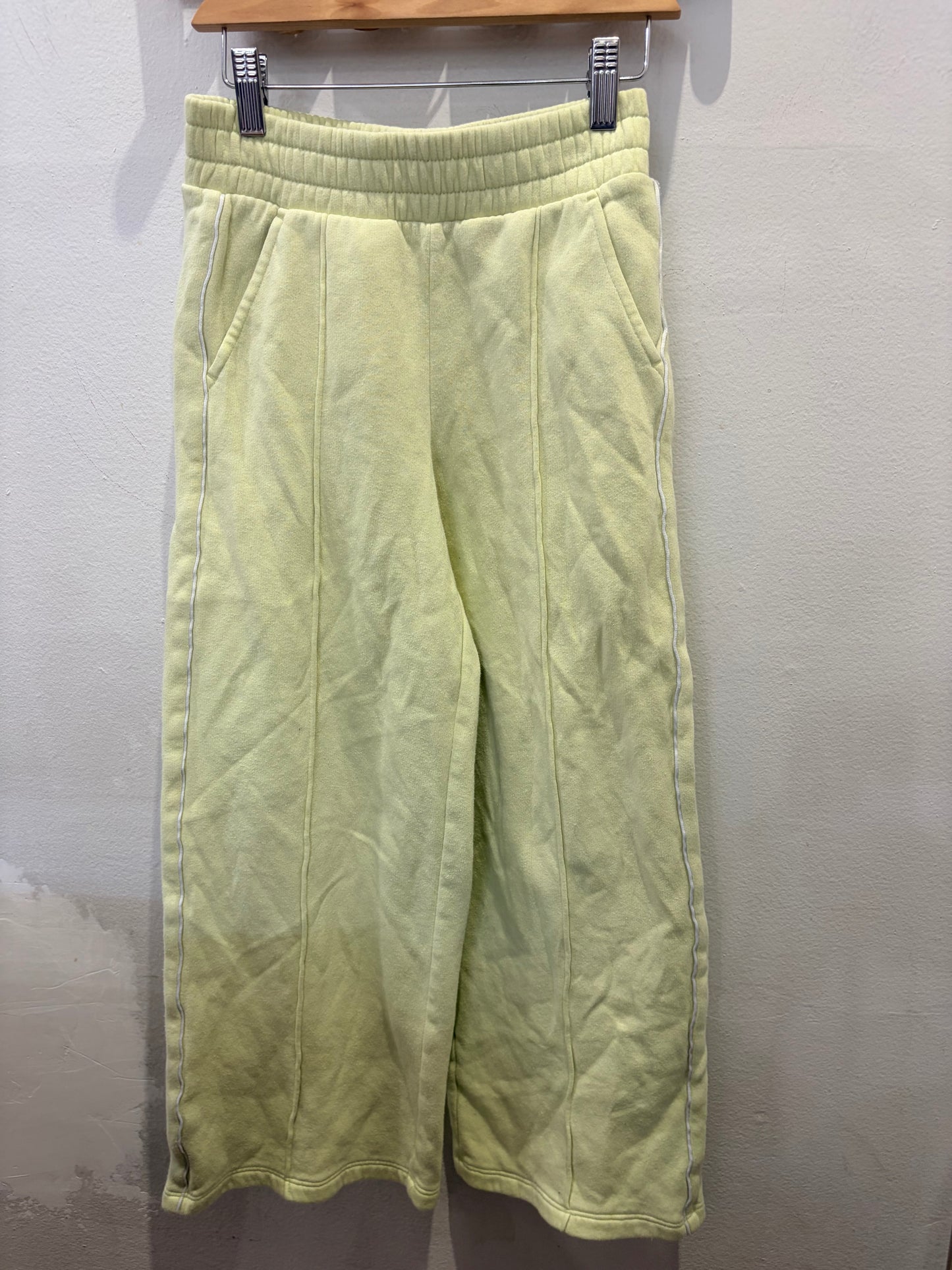 Soft yellow wide leg joggers 10y
