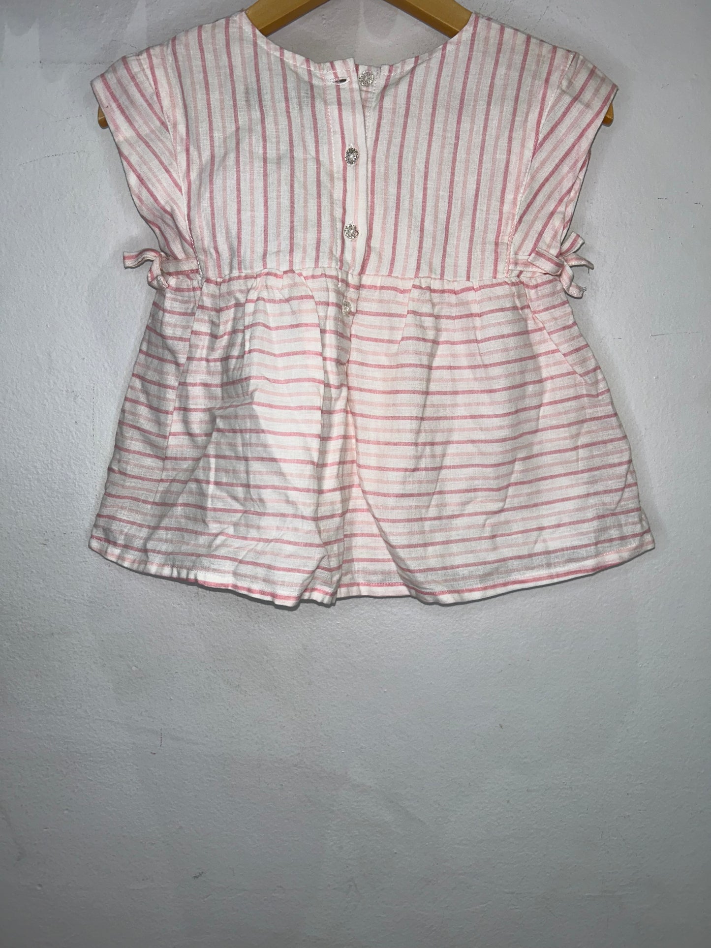Pink stripes blouse 4-5y NEW